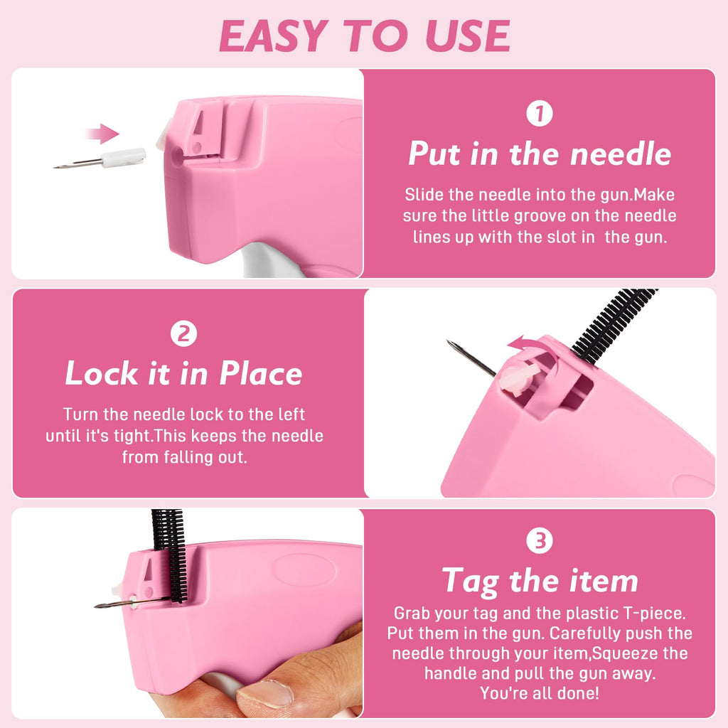 Stitch Gun for Clothing, Stitchy Gun Quick Clothes Fixer, Dress Tagging Gun-Includes 2,000 Black Fasteners & 2,000