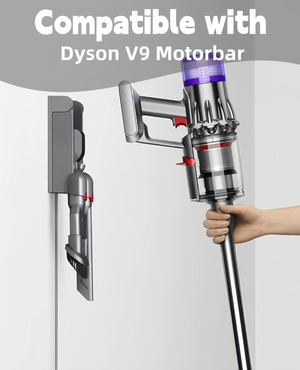 Wall Mount for Dyson V9 Motorbar Cordless Vacuum, Charging Station