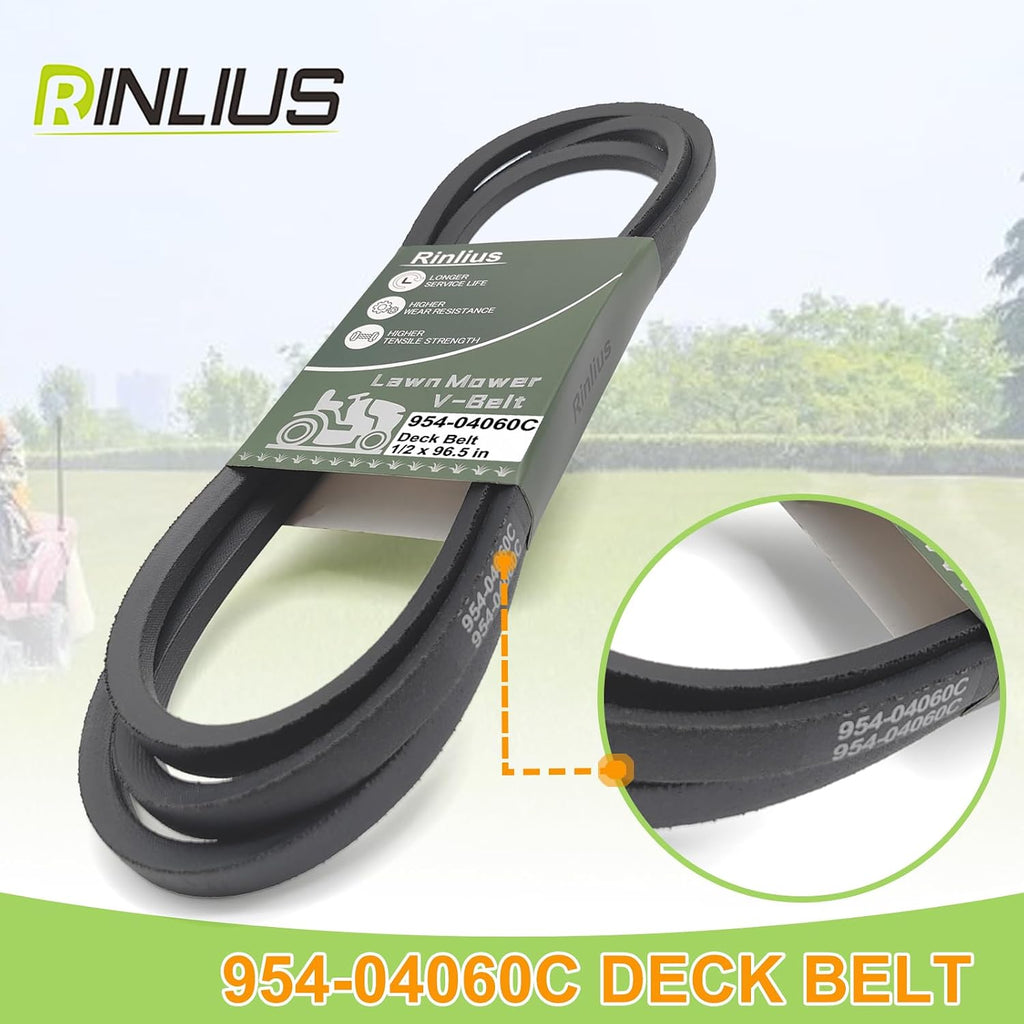 Mower Deck Belt 954-04060C for Craftsman Troy-Bilt Cub Cadet John Deere MTD 42 inch Decks 954-04060B 954-04060 754-04060 754-04060C Lawn Mowers(1/2" x 96.5")