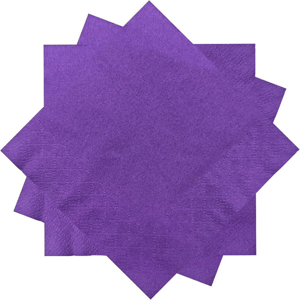 300 Count Purple Beverage Cocktail Napkins 2-Ply