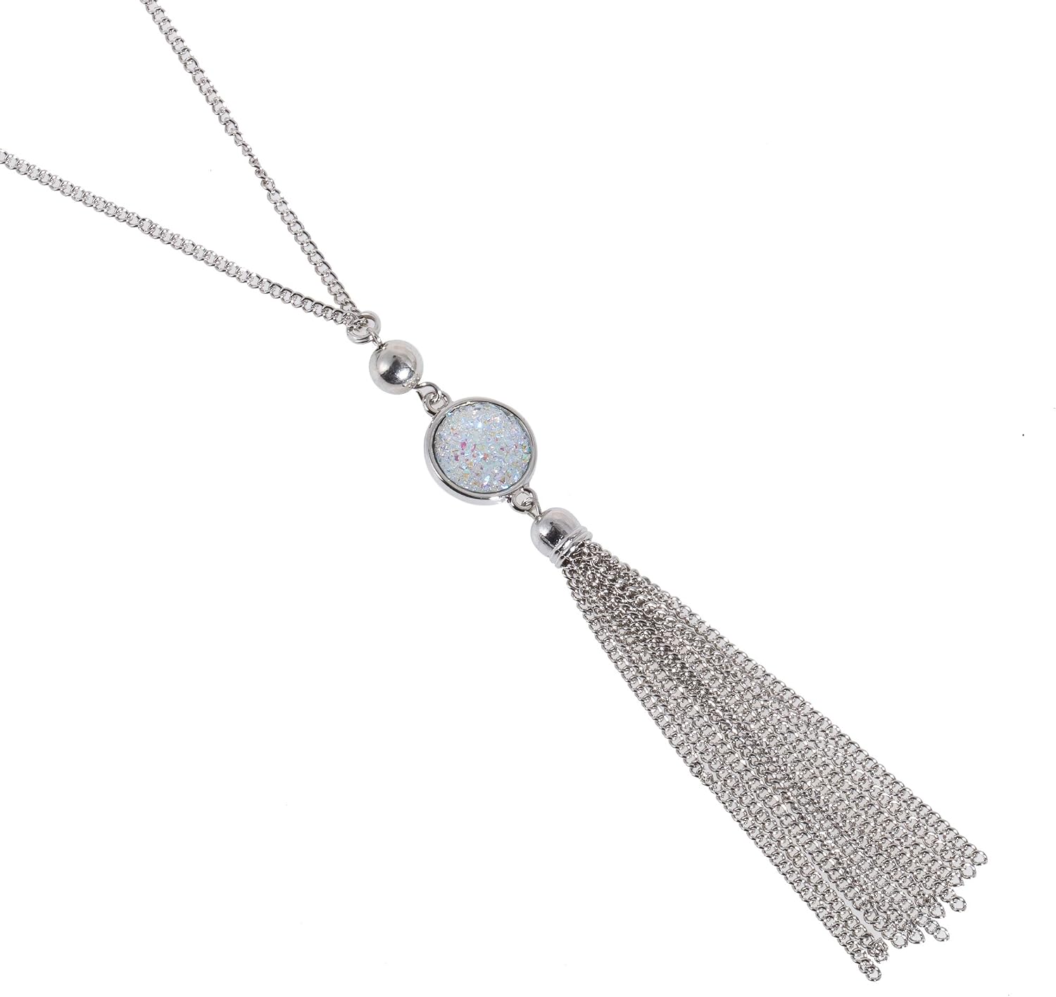 Jewelers Vintage Long Sweater Necklace Chain Pendant Tassel Bohemian Classical Retro Style