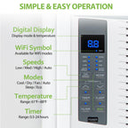 WiFi Enabled 6,000 BTU Window Air Conditioner, Smart Window AC Unit with Remote, Energy Saving, Easy Install Kit