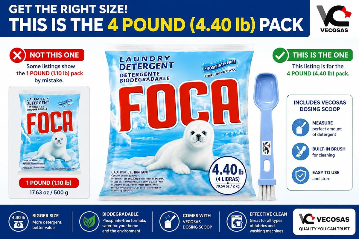 Foca Laundry Detergent 4.4 lb Bag - with Spoon., 4.41 Pound (Pack of 1)