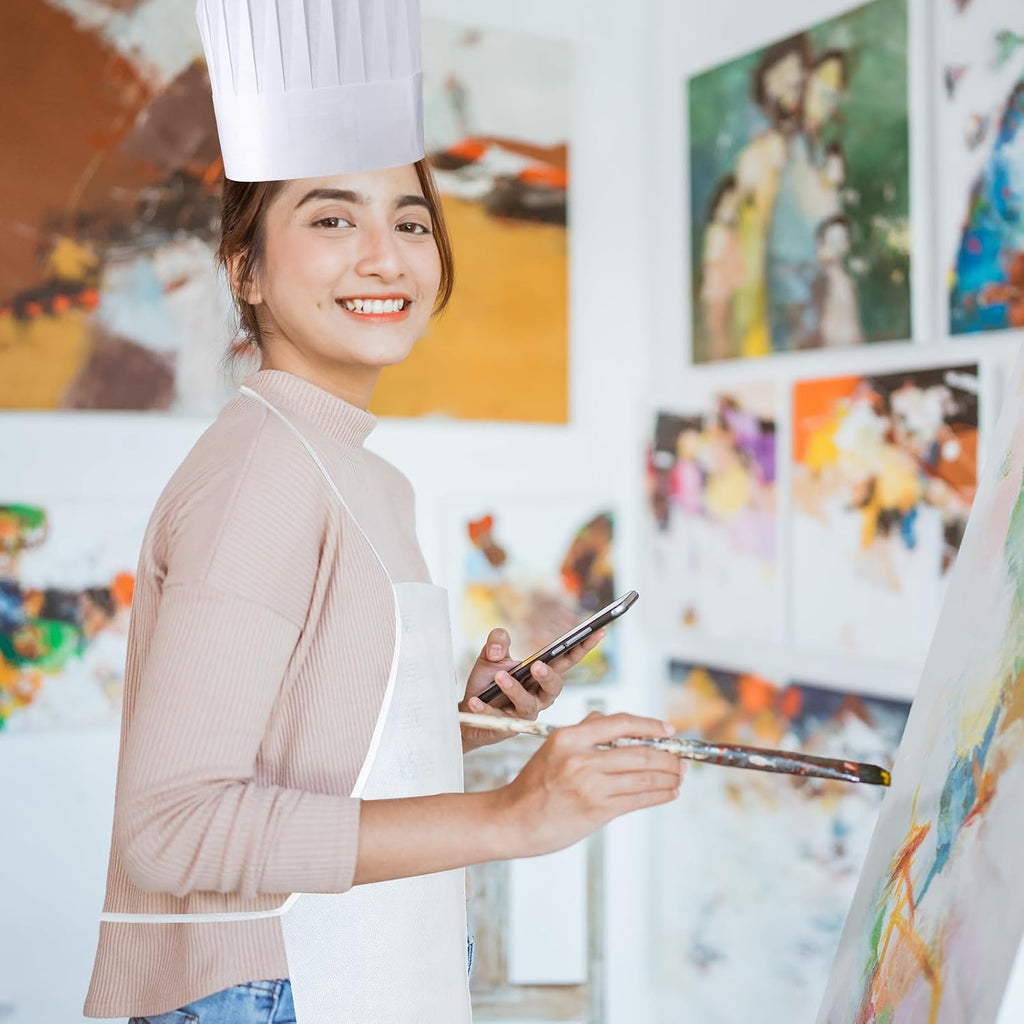 Disposable Non Woven Apron Chef Hat Set for Adult