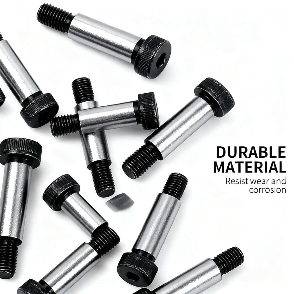 M5 Thread Shoulder Screw Bolts, 6 Pcs, 6mm Shoulder, 25mm
