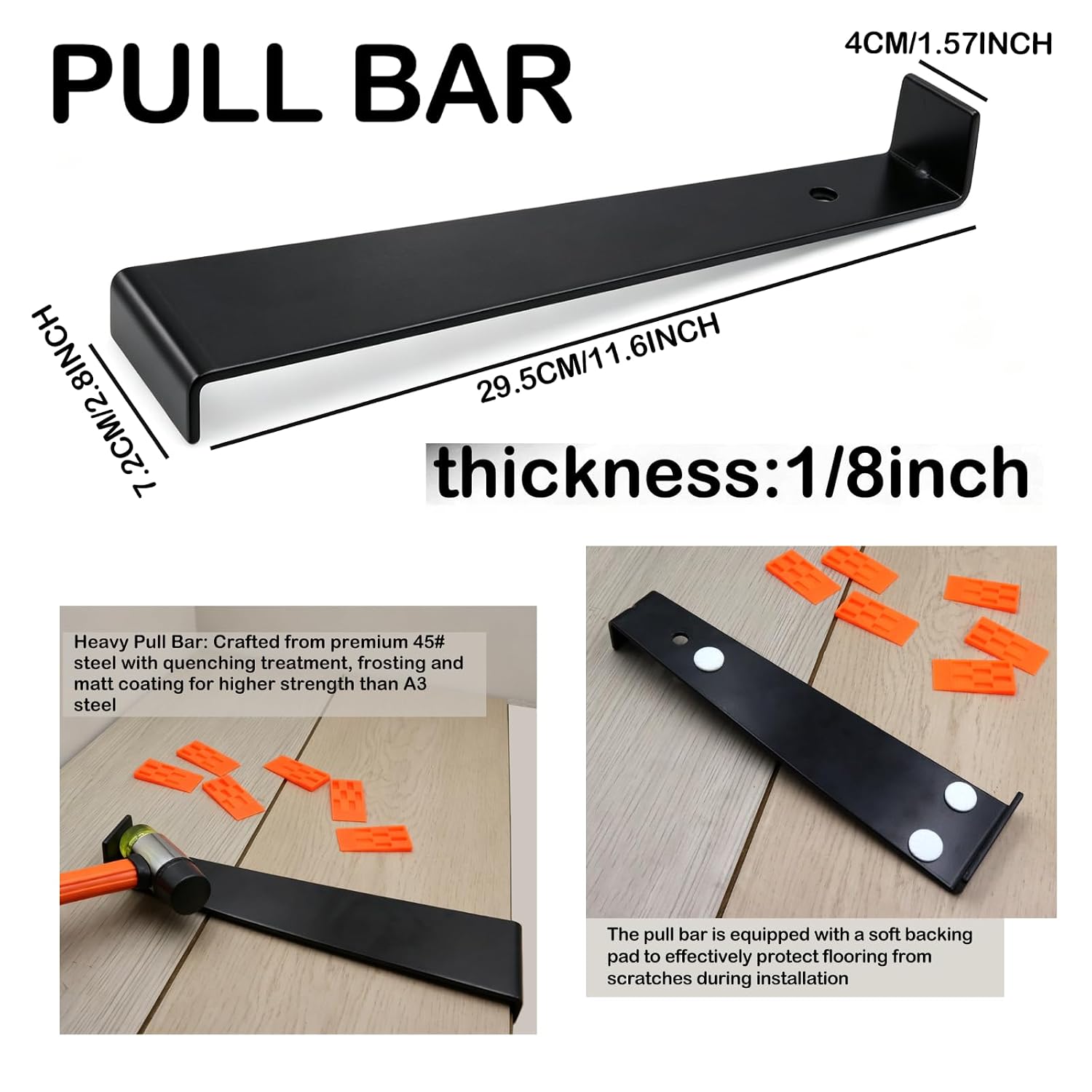 Laminate Wood Flooring Installation Kit, Vinyl/LVP Flooring Tools,Tapping Block with Handle,Pull Bar,Rubber