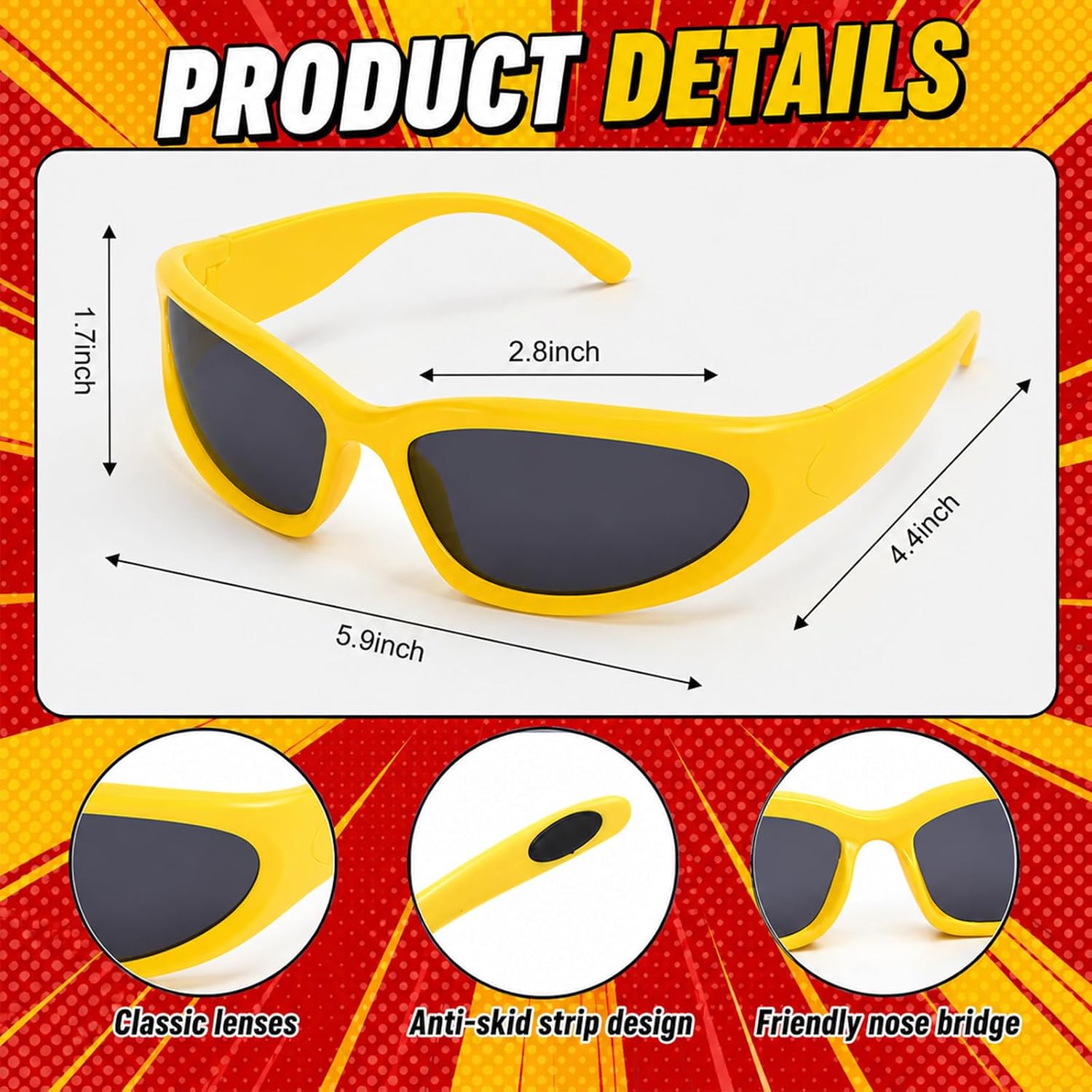 7 Pcs Halloween Wrestler Costume Include Feather Boa Kerchief Wig Moustache Bracers Glasses and Necklace for Men