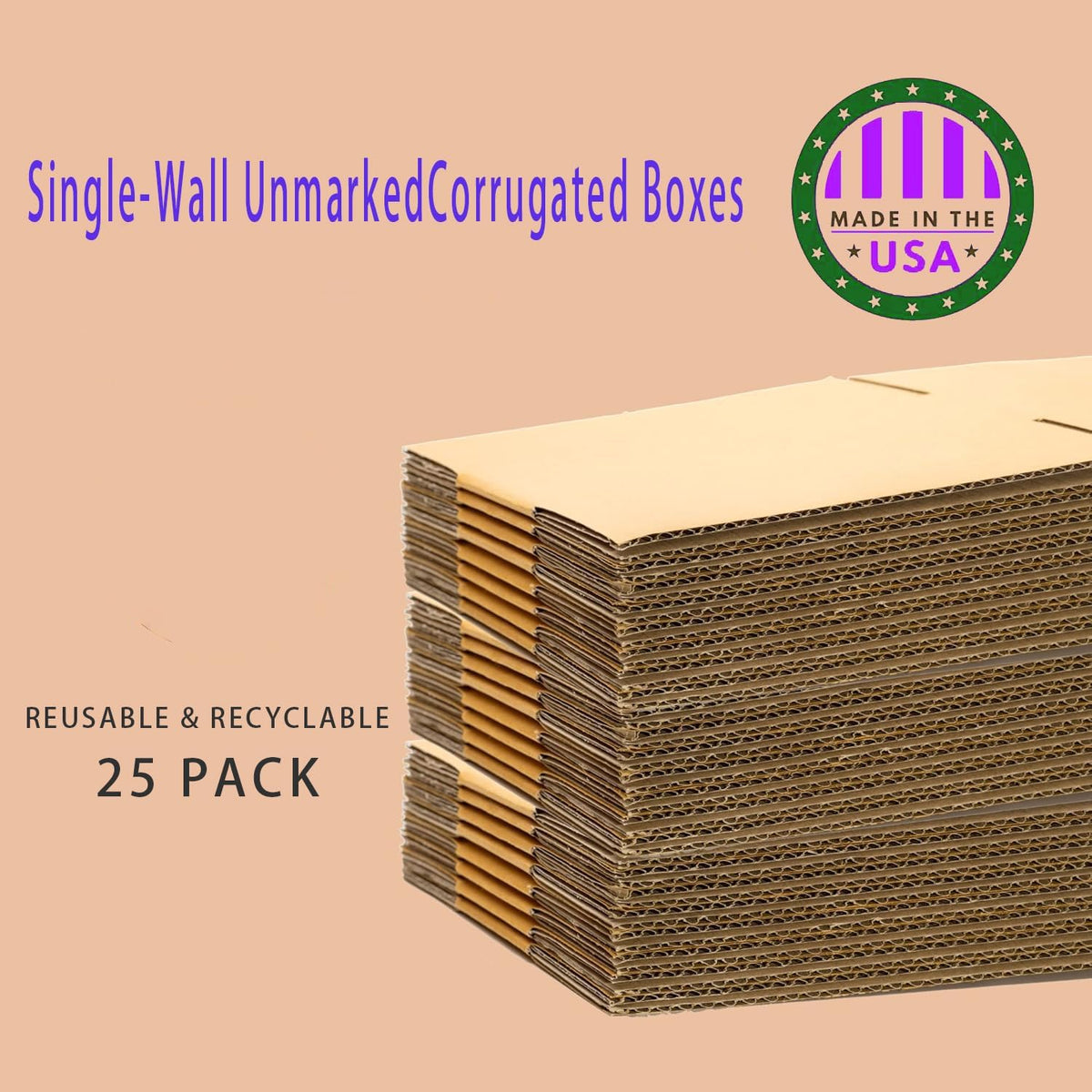 25 PK Shipping Boxes Flat 24"L x 14"W x 4"H, Corrugated Cardboard Box for Packing, Moving and Storage 24X14X4-25PK-NF