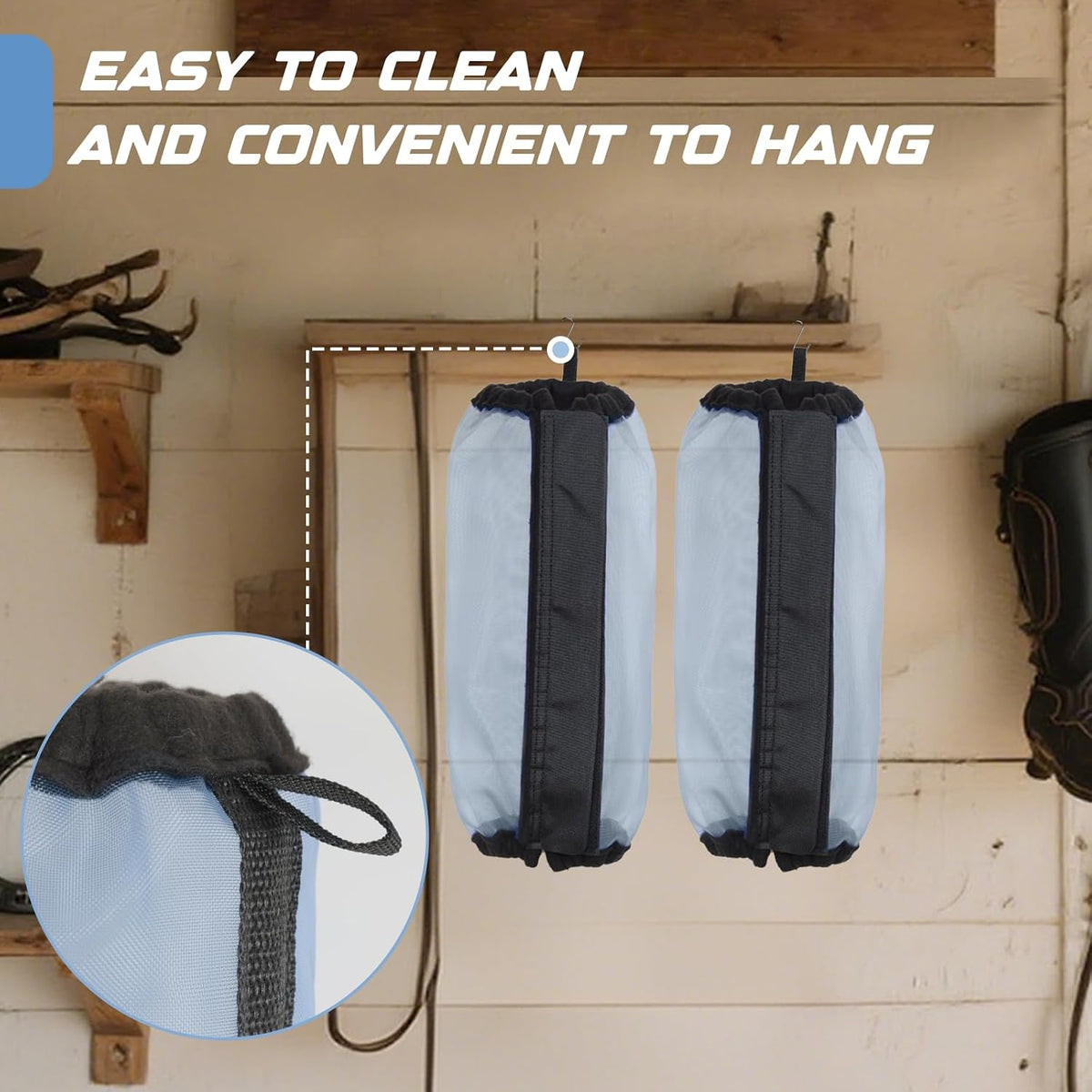 All-Purpose Fine Mesh Horse Fly Boots Breathable Anti-Fly Leggings