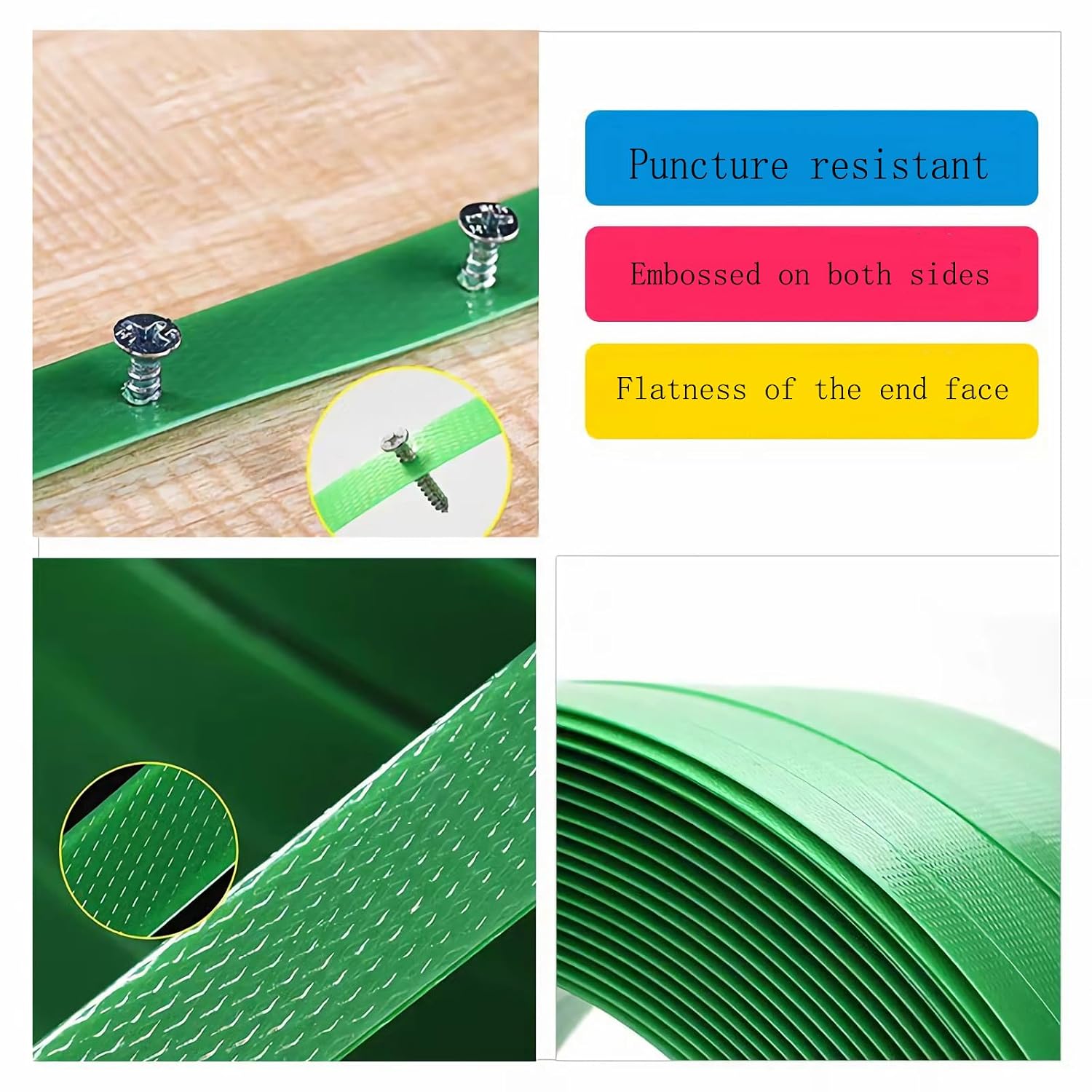 Packaging Strapping Banding PET Pallet Srapping Roll 1000ft x 5/8" x 0.035" | 1500LB Heavy Duty Strength, Rust