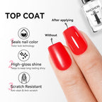 Base Coat and Top Coat, Quick Dry Nail Strengthening No Need Lamp