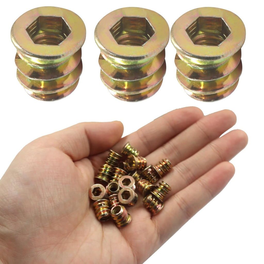 Threaded Insert Nuts, M5 x 10mm, 20 Pcs