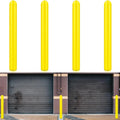 4 Pcs Yellow Bollard Covers for Parking Lot and Warehouse - Heavy Duty HDPE Post Sleeves, Weather Resistant Safety