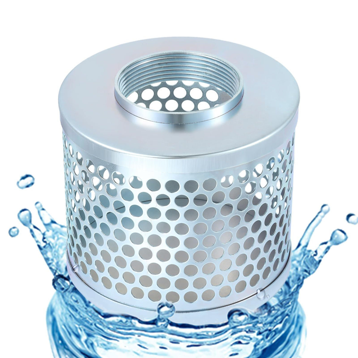 Carbon Steel Round Hole Suction Strainer Filter for Water Pumps - 3 inch