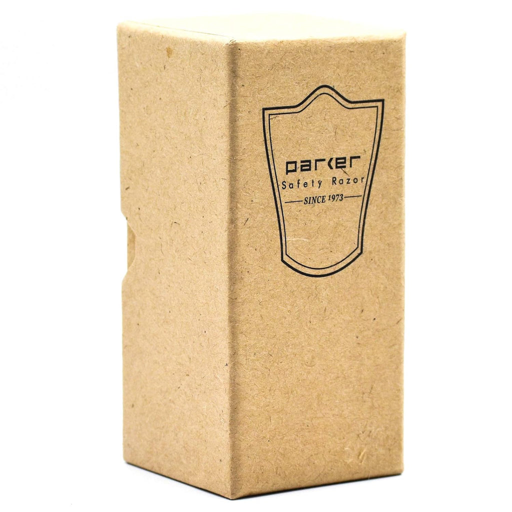 Parker 100% Black Badger Bristle Shaving Brush with Ivory Marbled Handle - Brush Stand Included