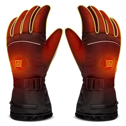 Heated Gloves 8H Working Hours Rechargeable Lithium Battery 3 Temperature Settings Electric Heat Gloves for Men Women