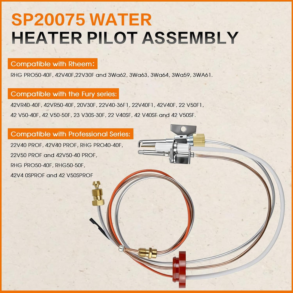 SP20075 SP20305A Water Heater Pilot Assembly Kit with Thermocouple