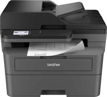 MFC-L2820DW Wireless Compact Monochrome All-in-One Laser Printer with Copy, Scan and Fax, Duplex, Black & White |
