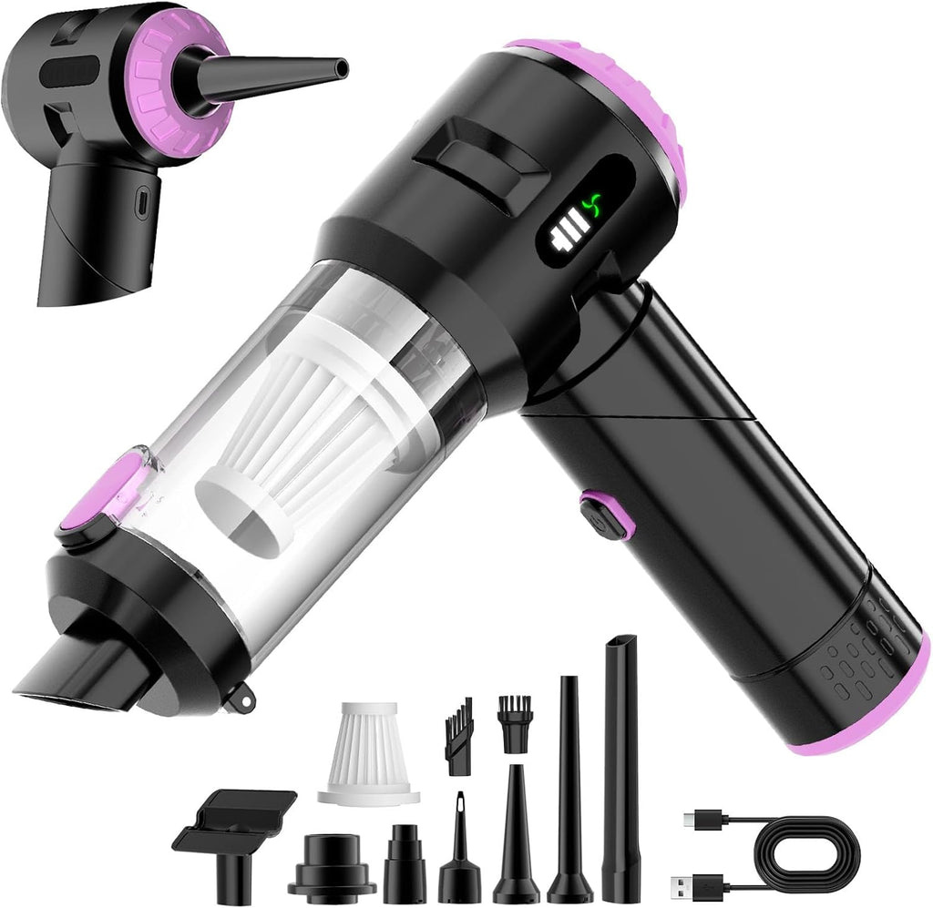 Handheld Car Vacuum Cleaner,25000PA Strong Cyclonic Suction Foldable Mini Vacuum Portable Cordless with Digital