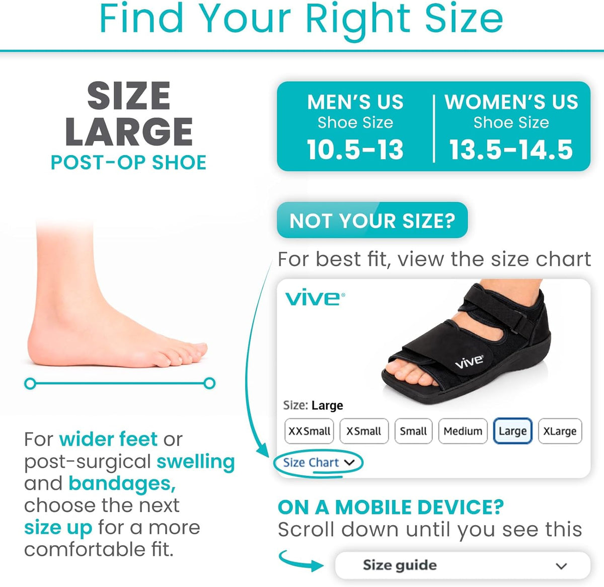 Post Op Shoe - Lightweight Medical Walking Boot with Adjustable Strap