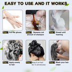 Dark Brown Hair Dye Shampoo 3 in 1 for Gray Hair