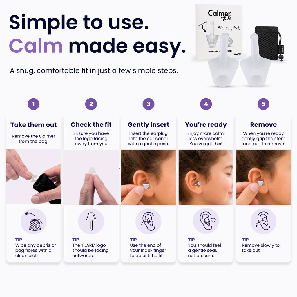 Calmer Kids | Noise Reducing Ear Plugs Alternative