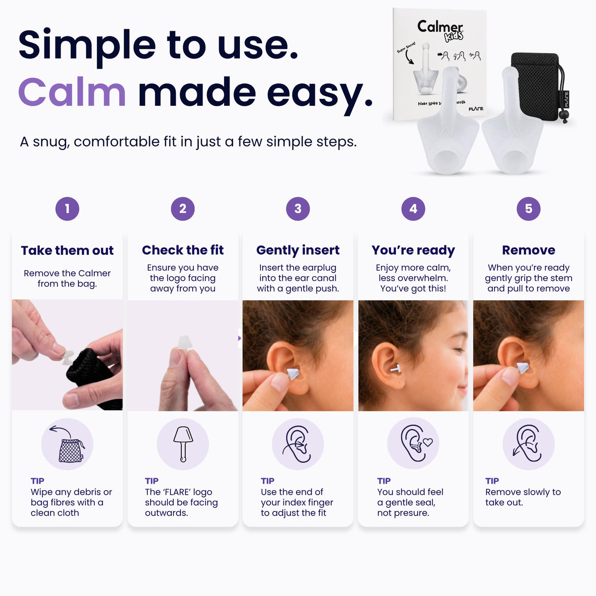 Calmer Kids | Noise Reducing Ear Plugs Alternative