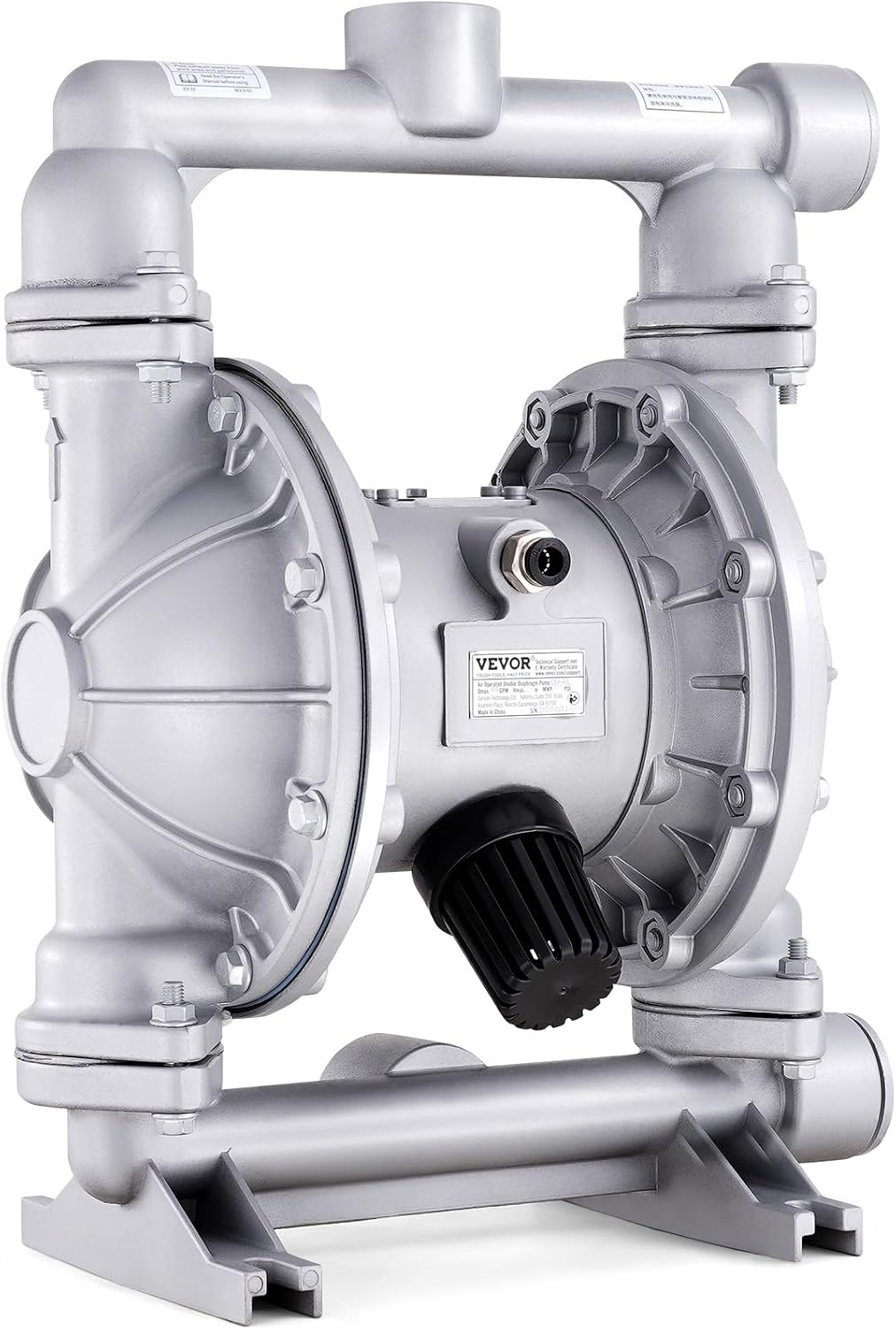 VEVOR Air Operated Double Diaphragm Pump 44 GPM Max 115 PSI Transfer Pump