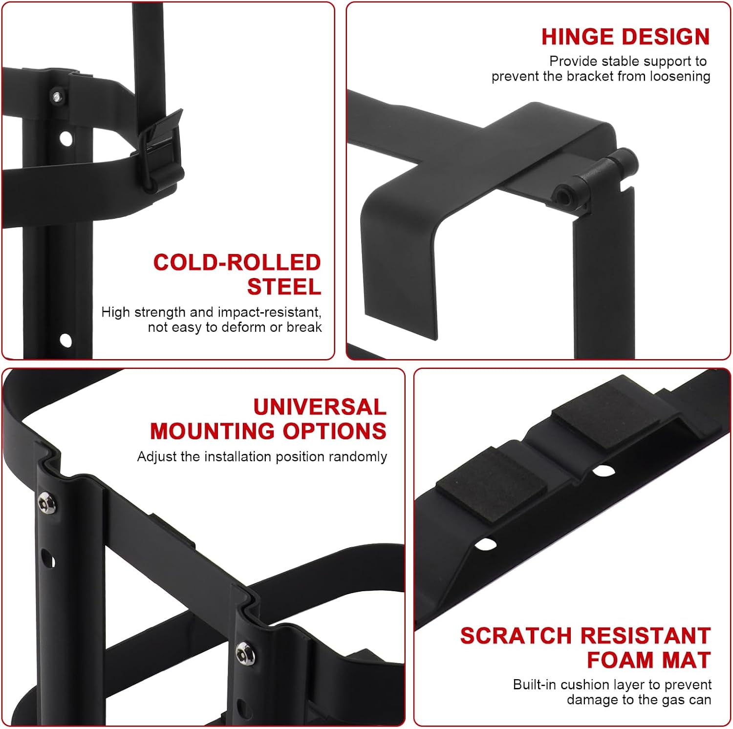 5 Gallon Gas Can Holder Compatible with SureCan Gas Can | Metal Steel Fuel Container Mount Bracket