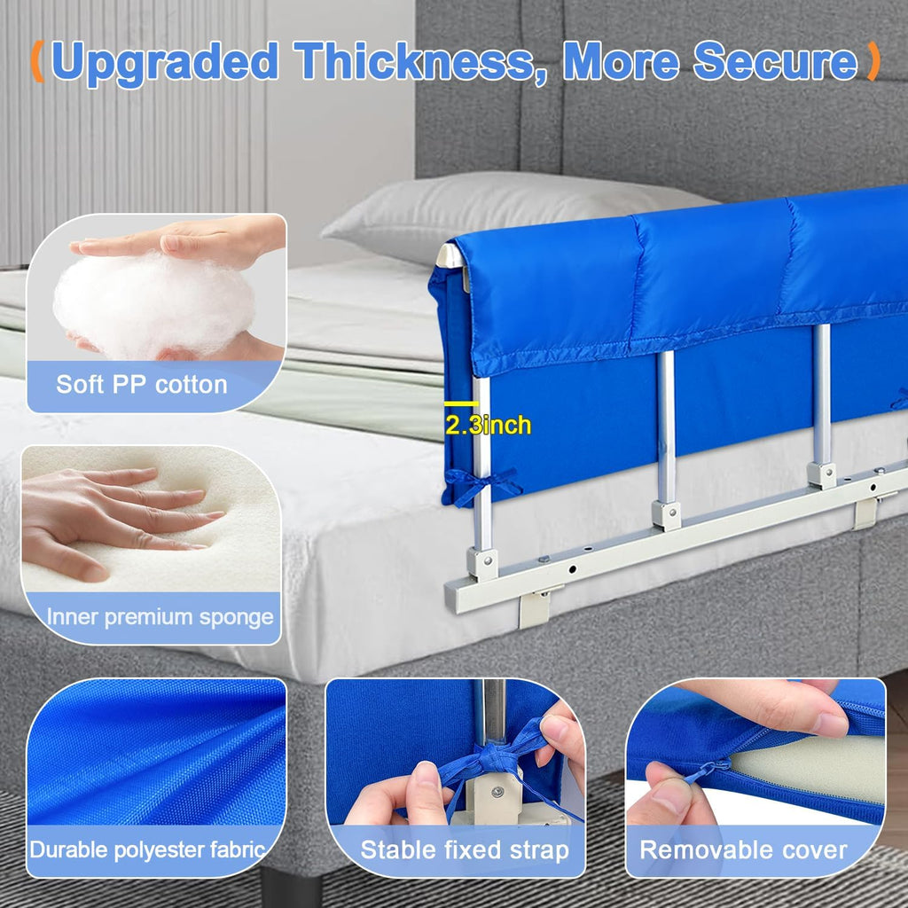 Bed Rail Pads for Elderly Adults Safety, Hospital Bed Railing Covers, Bedside Guard Rails Cover, Sleep Bumpers Foam