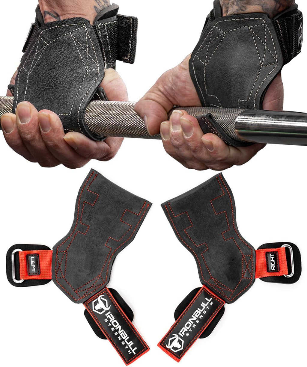 EZ Gripz PRO V2 Lifting Grips for Weightlifting: Weight Lifting Straps for Gym with Adjustable Wrist Neoprene Padding