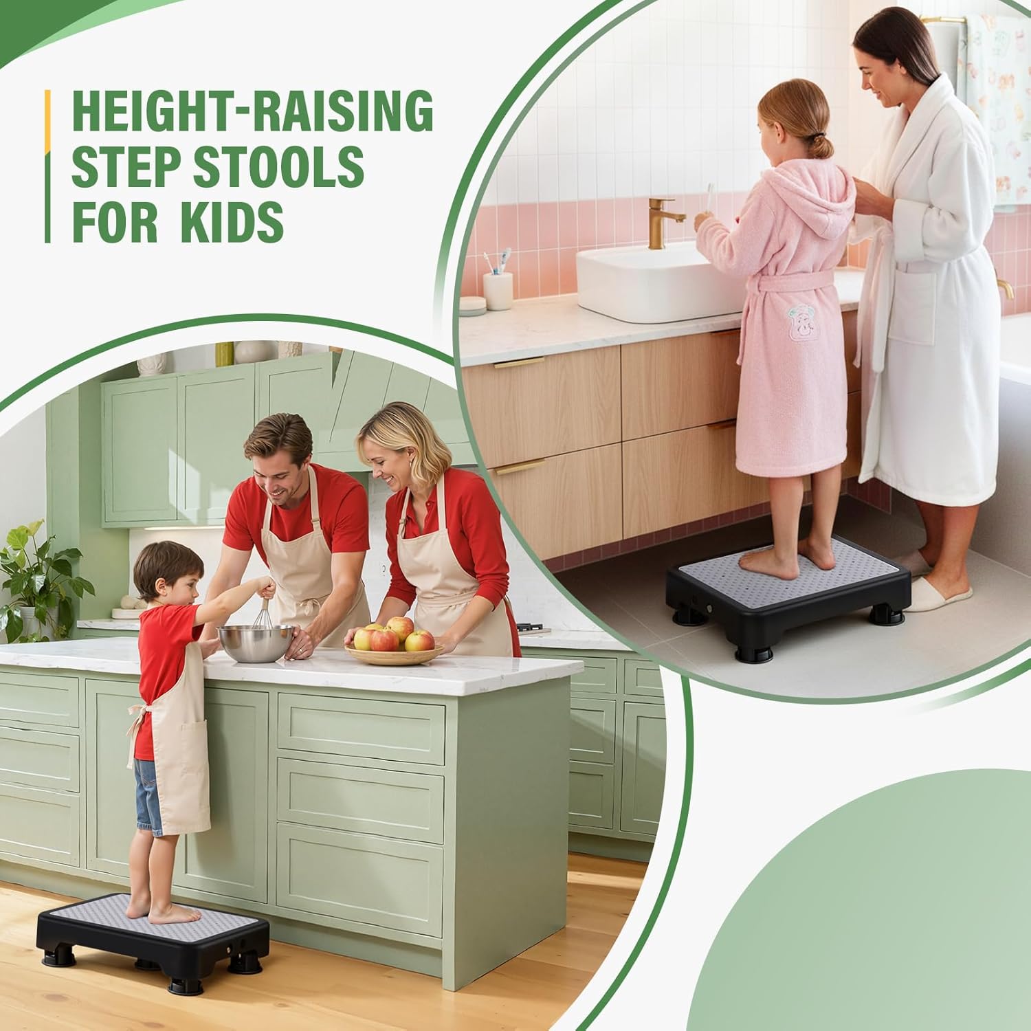 Mobility One Step Stool, Heavy Duty Indoor Outdoor Non-Slip Small Step Platform Assistive Device for Adult Elderly
