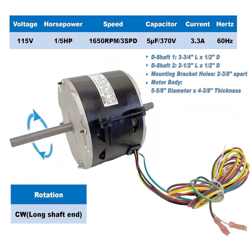 F48AF70A61 3315332.005 AC Fan Motor Replace Genteq F48AF70A61 Dometic Brisk