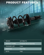 AUTOMUTO Front Pair struts Shock Absorber for Mitsubishi Lancer 2002-2007