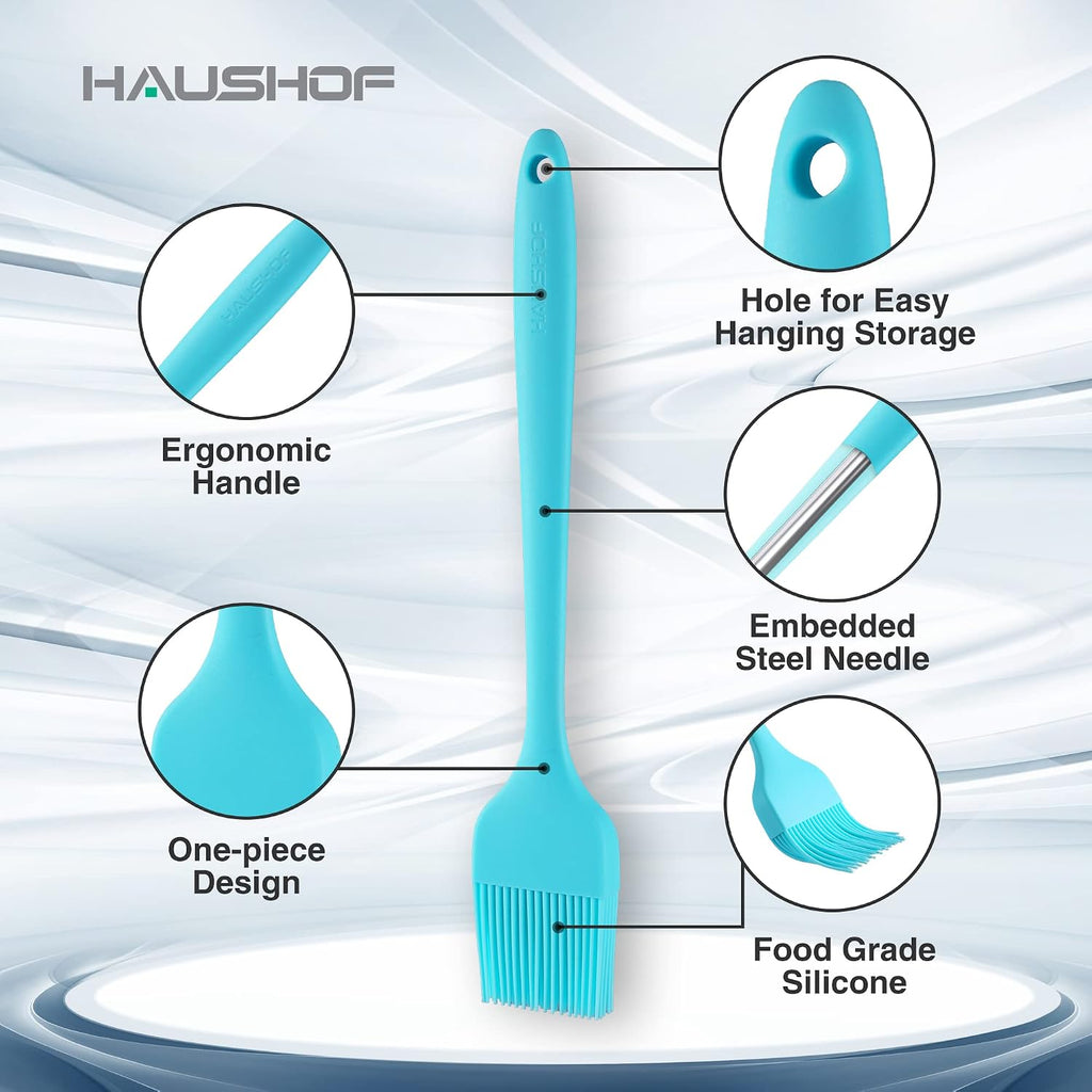 Silicone Basting Pastry Brush, One-Piece Pastry Brush Set