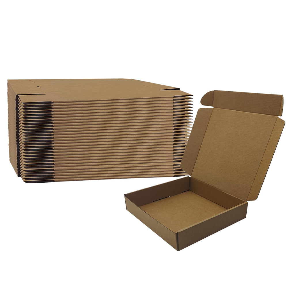 10 x9 x2 inches Corrugated Shipping Boxes, Brown Cardboard Mailers, 28 Pack