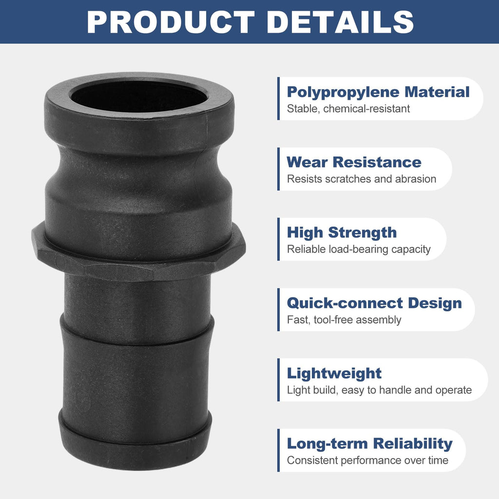 Kozelo Type E 2" x 2" Cam Lock Hose Fitting W/ 2.76" Hose Shank Camlock