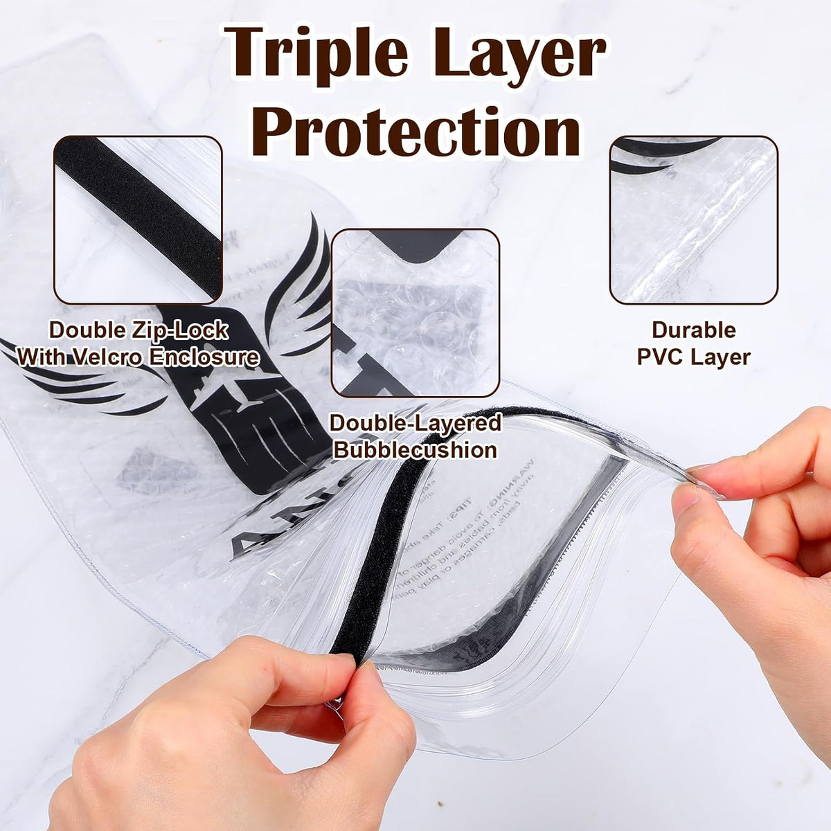 10 Set Wine Protector Bags for Travel, Reusable Wine Sleeves for Suitcase Luggage, Unbreakable & Double Layer Bubble