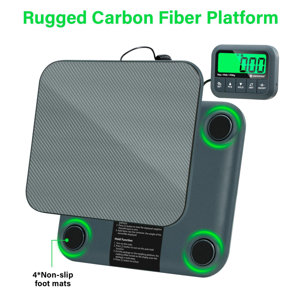 Digital Postal Scale 440lb/0.35oz Accuracy for Shipping Packages | Hold/Tare/Count,Commercial Package Scale for Small