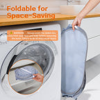 Durable Collapsible Foldable Pop Up Laundry Hamper, Sturdy 3 Compartments, Handy Pocket & Easy to Sort Clothes