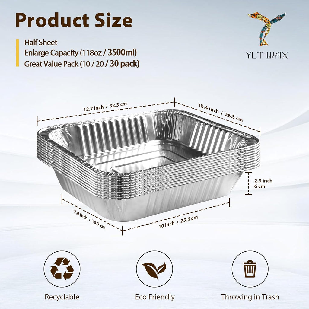 9x13 Disposable Aluminum Foil Pans 10 Pack