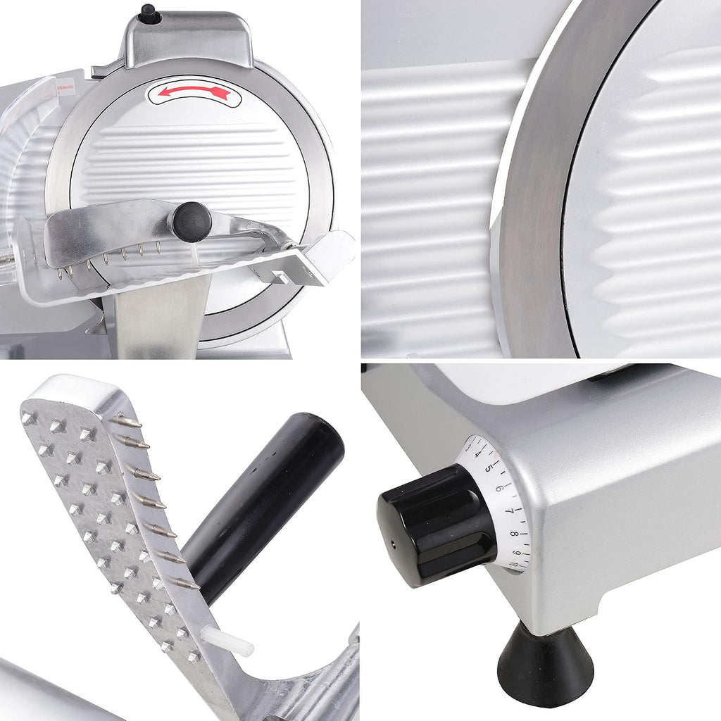 Commercial Food Slicer 10" Blade Meat Cheese Deli 110V 530RPM CE Approved NEW