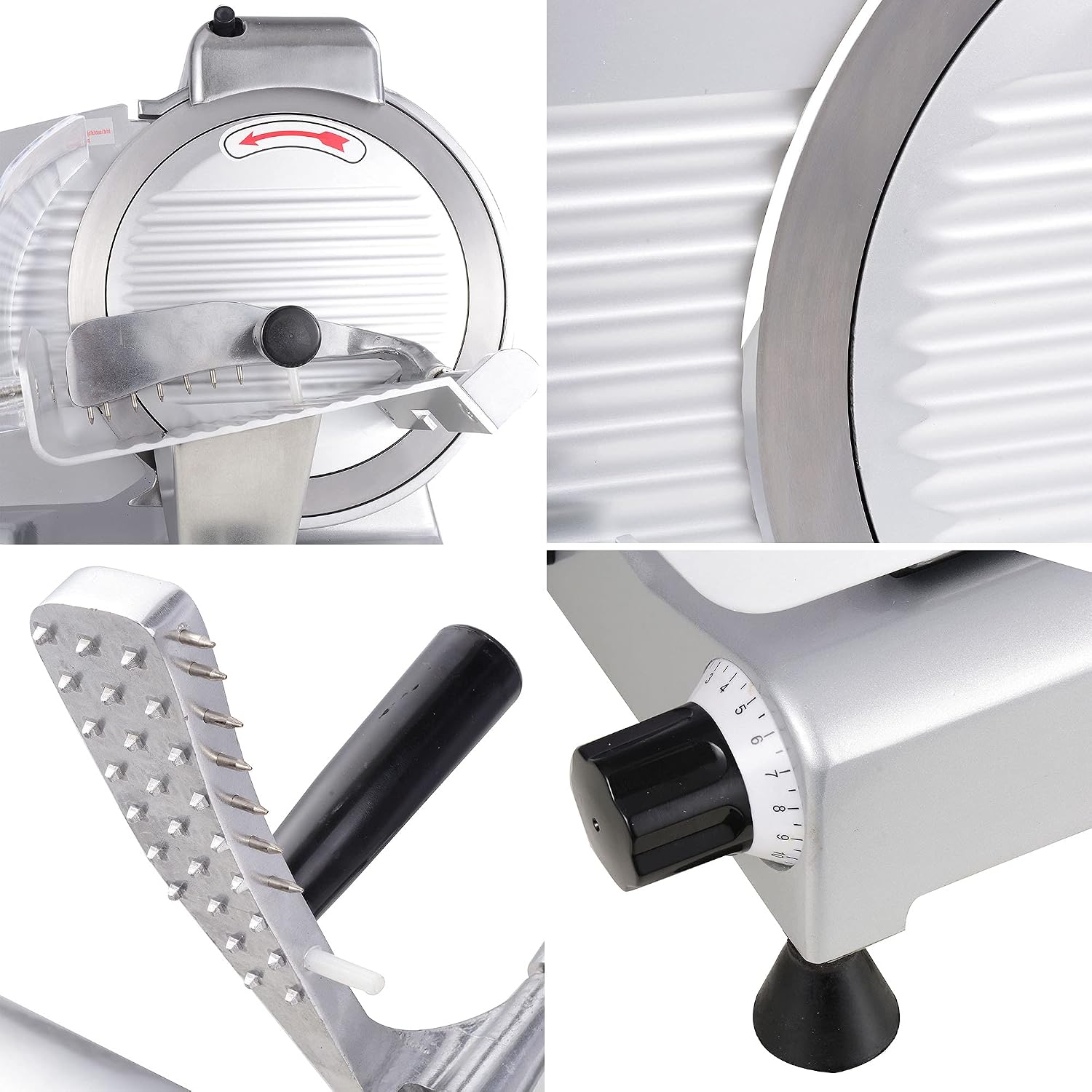 Commercial Food Slicer 10" Blade Meat Cheese Deli 110V 530RPM CE Approved NEW
