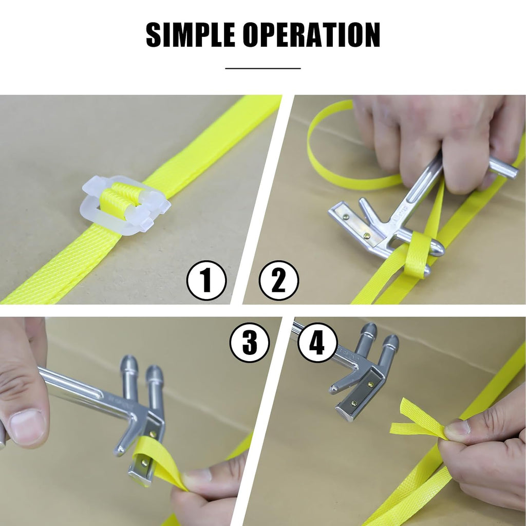Heavy Duty Banding Strapping Tensioner & Cutter Manual Packaging Tools for 1/2"-3/4" Width Polyproplyn Poly