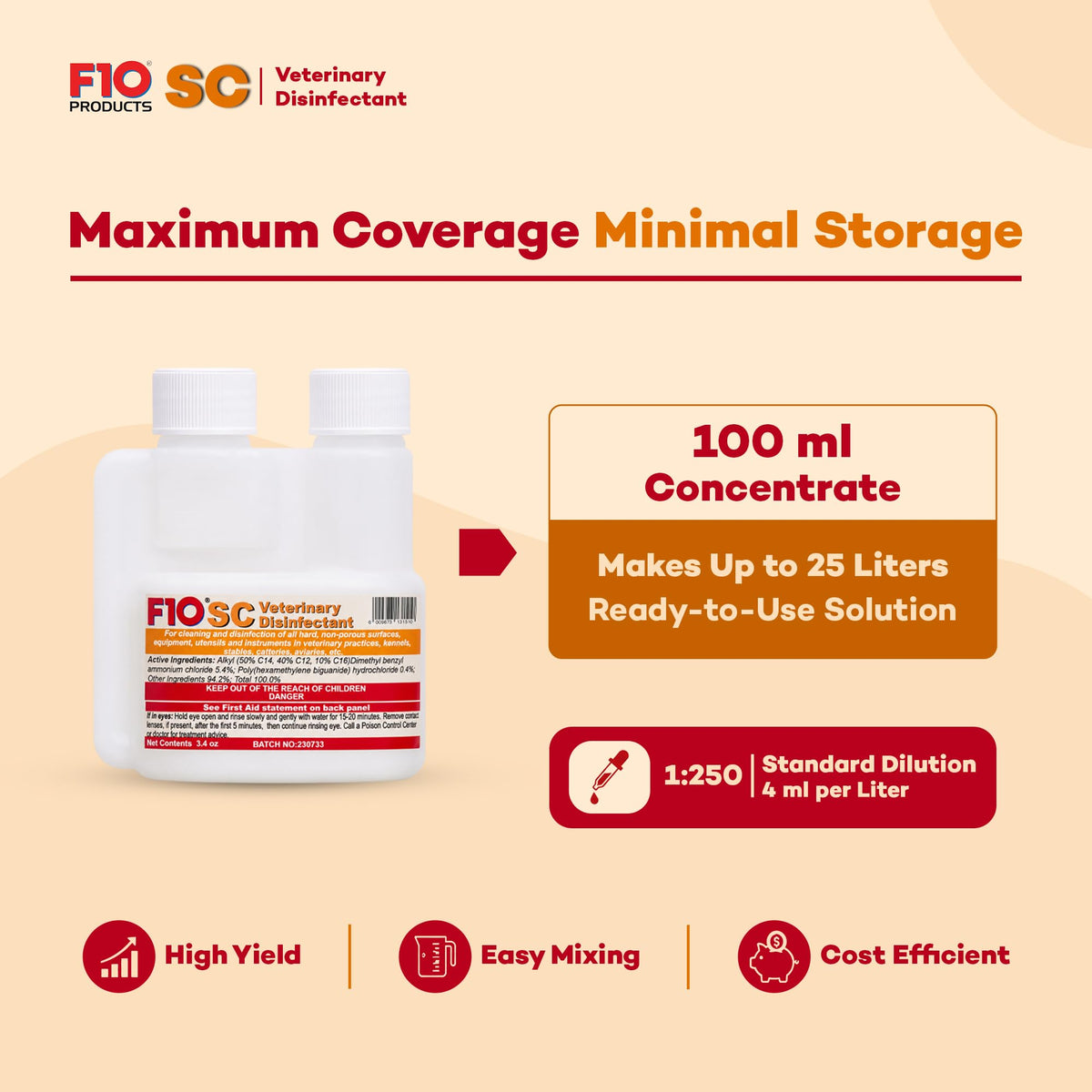 SC Concentrated Veterinary Disinfectant Odorless - 100ml