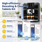 Coffee Machine Descaling Tablets & Cleaning Tablets Kit for Jura,Combo Pack