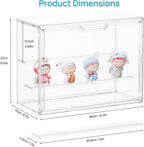 1 Pack Acrylic Display Case, Stackable Figure Display Case with Magnetic Door & Adjustable Shelves, Clear