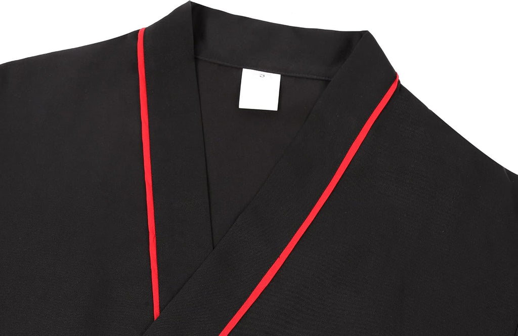 Sushi Chef Coat Unisex 3/4 Sleeve Japanese Chef Kimono Restaurant Uniform for Men and Women