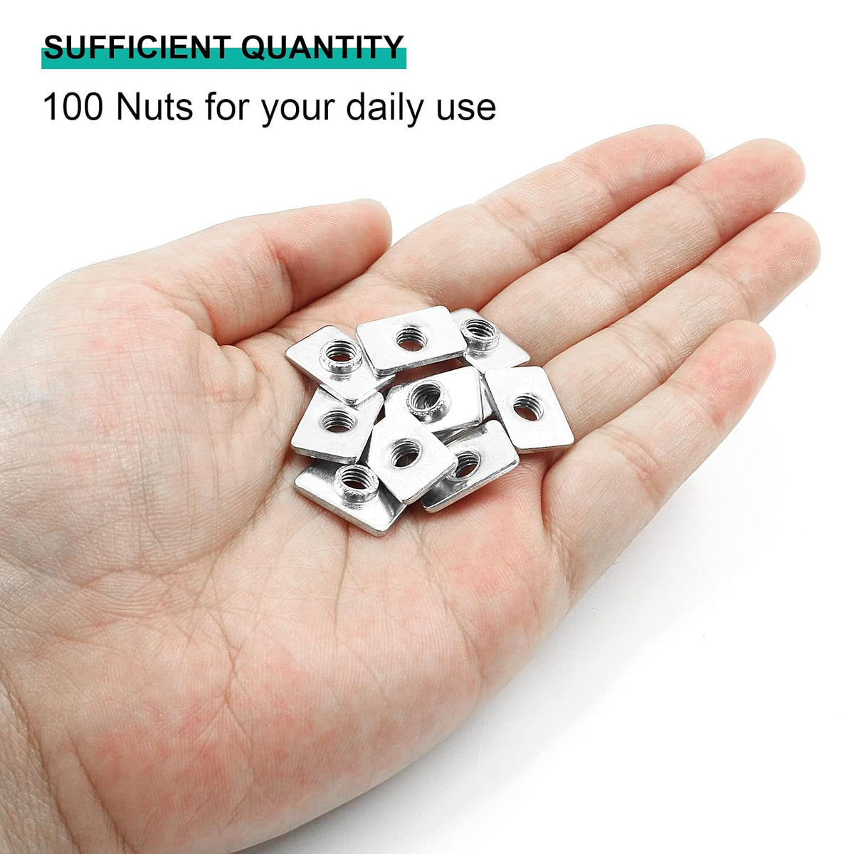 M5 Flat Sliding T-Nuts, 100pcs, 2020 Series