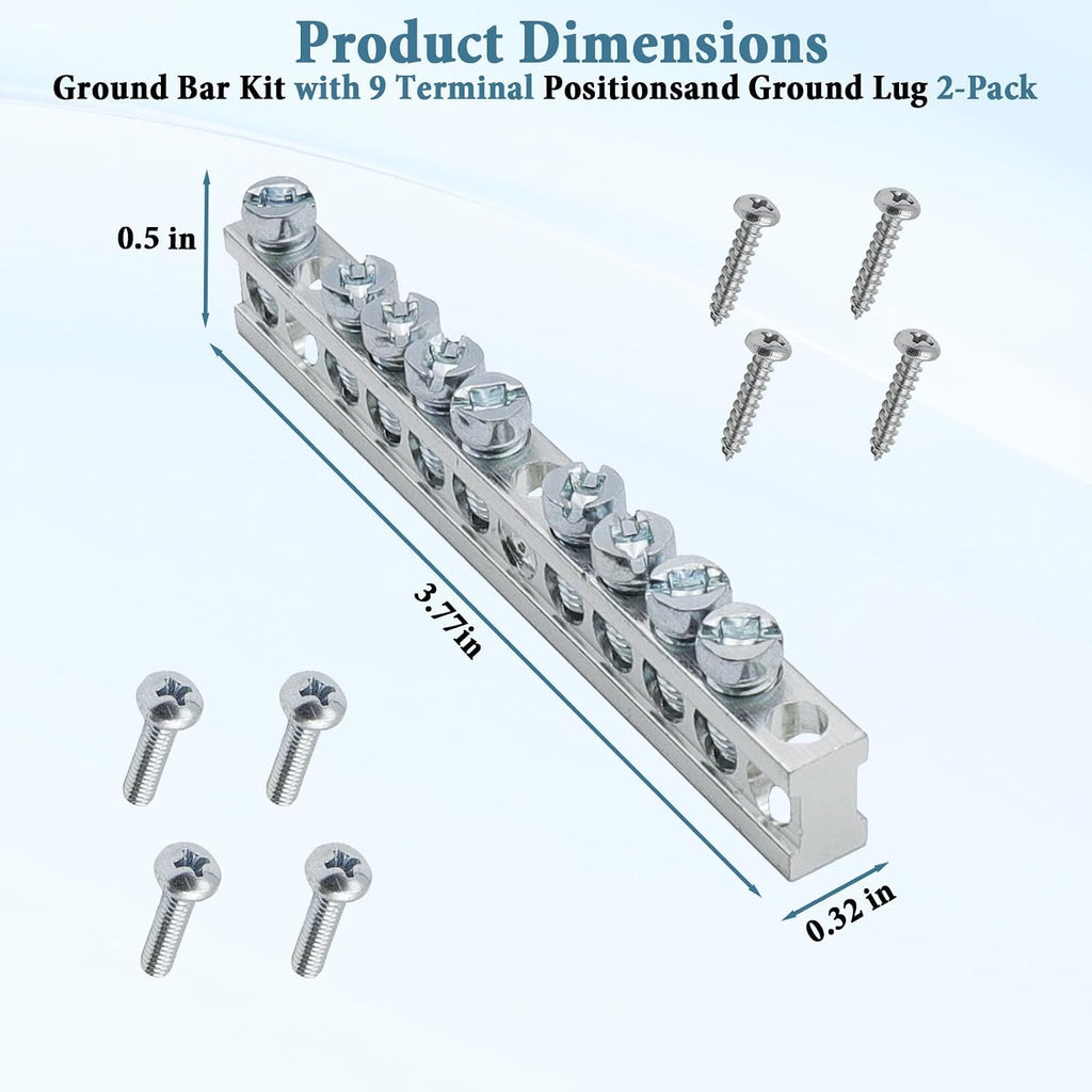 3MIRRORS PK9GTACP Terminal Ground Bar Kit for Square D